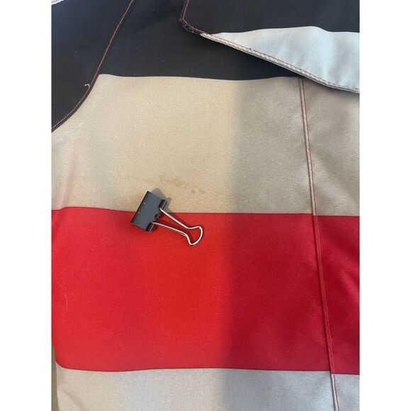 Special Blend Mens Snowboard Jacket Size Small Red Black Tan Color block Pockets - Picture 14 of 16